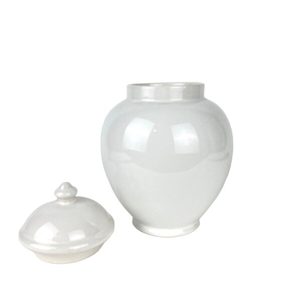 Vtg FTD Ginger Jar Urn Vase w/ Lid Blue Butterfly Cottagecore Storage Trinket - Picture 7 of 8